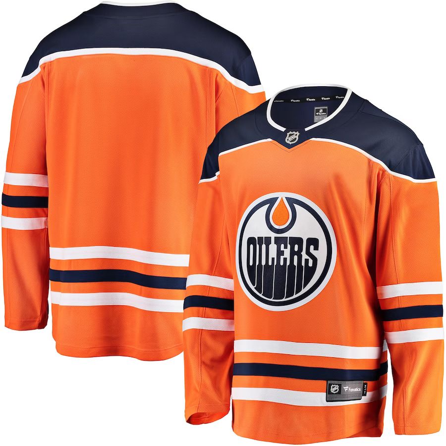 Men Edmonton Oilers Fanatics Branded Orange Breakaway Home NHL Jersey->edmonton oilers->NHL Jersey